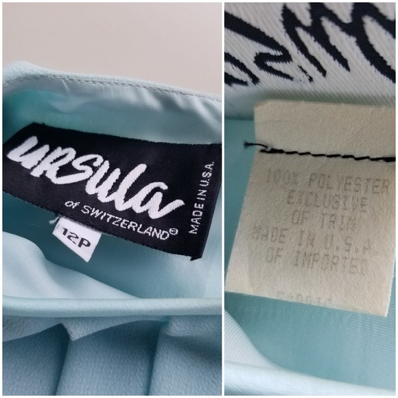 Ursula of Switzerland Women's Blue Dress, Sz 12 P - Picture 7 of 10